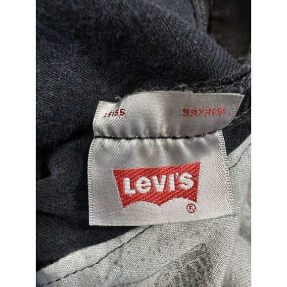 Levis 501 Mens 33x32 Black Faded Straight Leg Button Fly - Picture 11 of 16